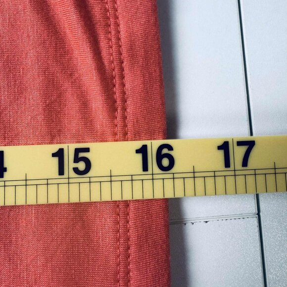 Wasabi + Mint Coral V-Neck Cropped Tee – Size M - Picture 5 of 6